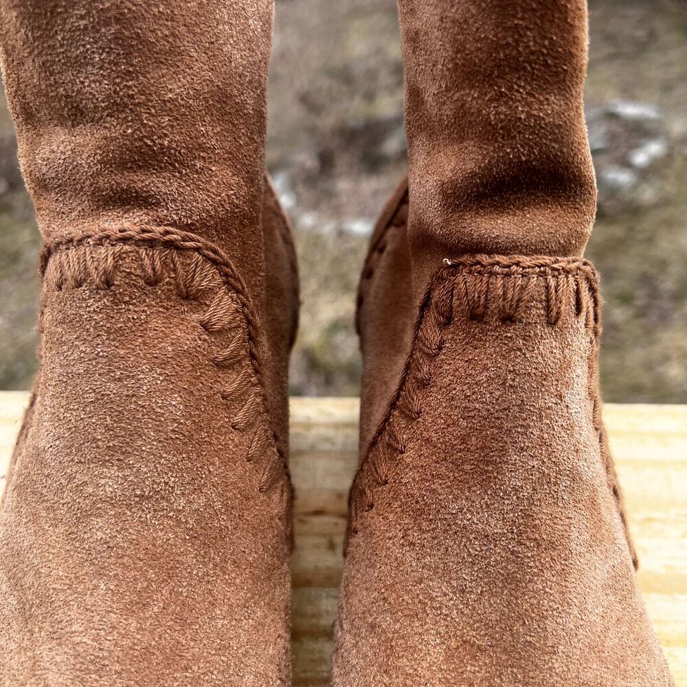 Sanctuary Refine Women's Tan Suede Leather Western Ankle Boots US Size 8.5 - Picture 5 of 16